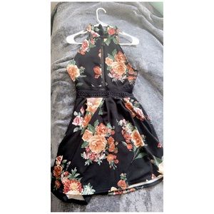 Black flower dress
